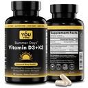Witamina D3 + K2 - Max Wchłanianie, 5000 IU D3 & 100 μg K2 MK- 7 (Menaquinone- 7) z BioPerine - Kości, Serce i Wsparcie immunologiczne - Non-GMO, Gluten Free, Soy Free - 90 Kapsułki - Codzienne uzupełnienie