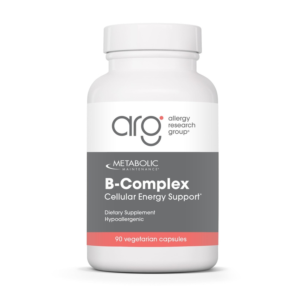 Metaboliczny kompleks podtrzymujący B- Complex - Metylowany kompleks witamin B dla kobiet i mężczyzn, Wsparcie energetyczne komórkowe z folianem, niacyną i biotyną, suplement VIT B - 90 kapsułki wegańskie (opakowanie 1)