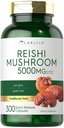 Carlyle Reishi Mushroom Supplement 5000mg gimnazjum 124; 300 Kapsułek 124; Non-GMO, Gluten Free Reishi Mushroom Extract
