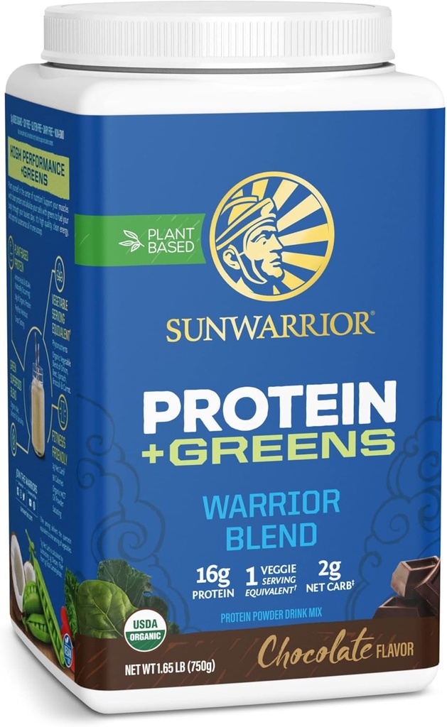 Zielone białko ekologiczne Proszek Superfood 124; Wegański Proszek na bazie białka organicznego Plantan- Proszek Czekoladowy zapachowy z Acids & Superfood mieszanki BCAA 124; Non-GMO Soy Dairy & Gluten Free (Czekolada, 30 Servings)
