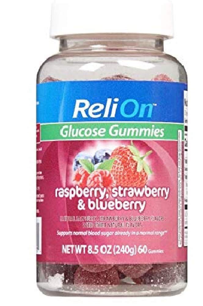 Relion Glucose Gummies Malina, Truskawka i Borówka - 60 Butelka