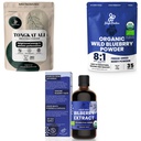 Jungle proszki Ultimate Men 's Health & Wellness Bundle: 5oz Tongkat Ali Powder, 5oz Wild Blueberry Powder & 3.4oz Organic Bilberry Liquid Extract - Premium Supplements for Drive, Passion, Eyesight