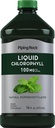 Piping Rock Liquid Chlorophyll 100mg < 124; 16 oz < 124; Mint Flavor < 124; dla kobiet & mężczyzn > 124; Wegan, Non- GMO i Gluten Free Formula