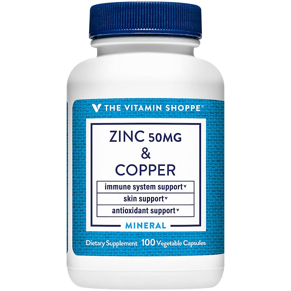 Cynk z miedzi - Wspiera zdrowie immunologiczne - 50 MG (100 Kapsułki wegetariańskie)