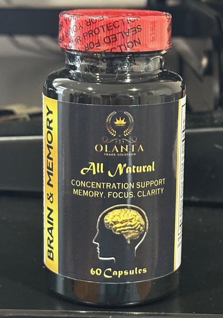 Suplementy do mózgu i pamięci - Wsparcie immunologiczne, Suplement do Wspomagania Pamięci i Focus z suplementami Ginkgo Biloba, Wspomaga funkcje mózgu - 1 Butelka 60 Kapsułki