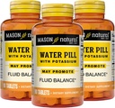 Mason Natural Water Pill z potasu i wapnia - Wspiera równowagę płynów, pomaga złagodzić wzdęcia i opuchlizny, Natural Diuretic Supplement, 90 tabletek (Opakowanie po 3)