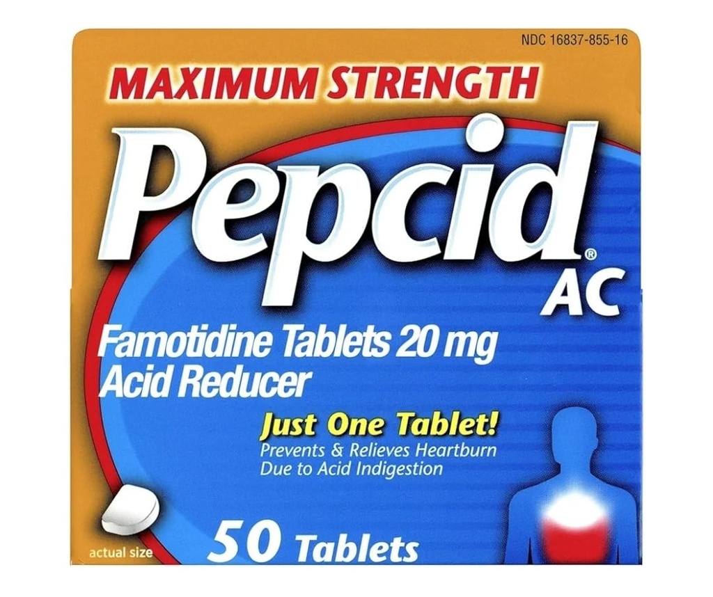 Pepcid AC Acid Reducer Maksymalna wytrzymałość tabletki, 100- Count