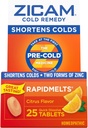 Zicam Cold Remedy Cynk Rapidmelts, Citrus Flavor, 25 Count (Opakowanie po 2)