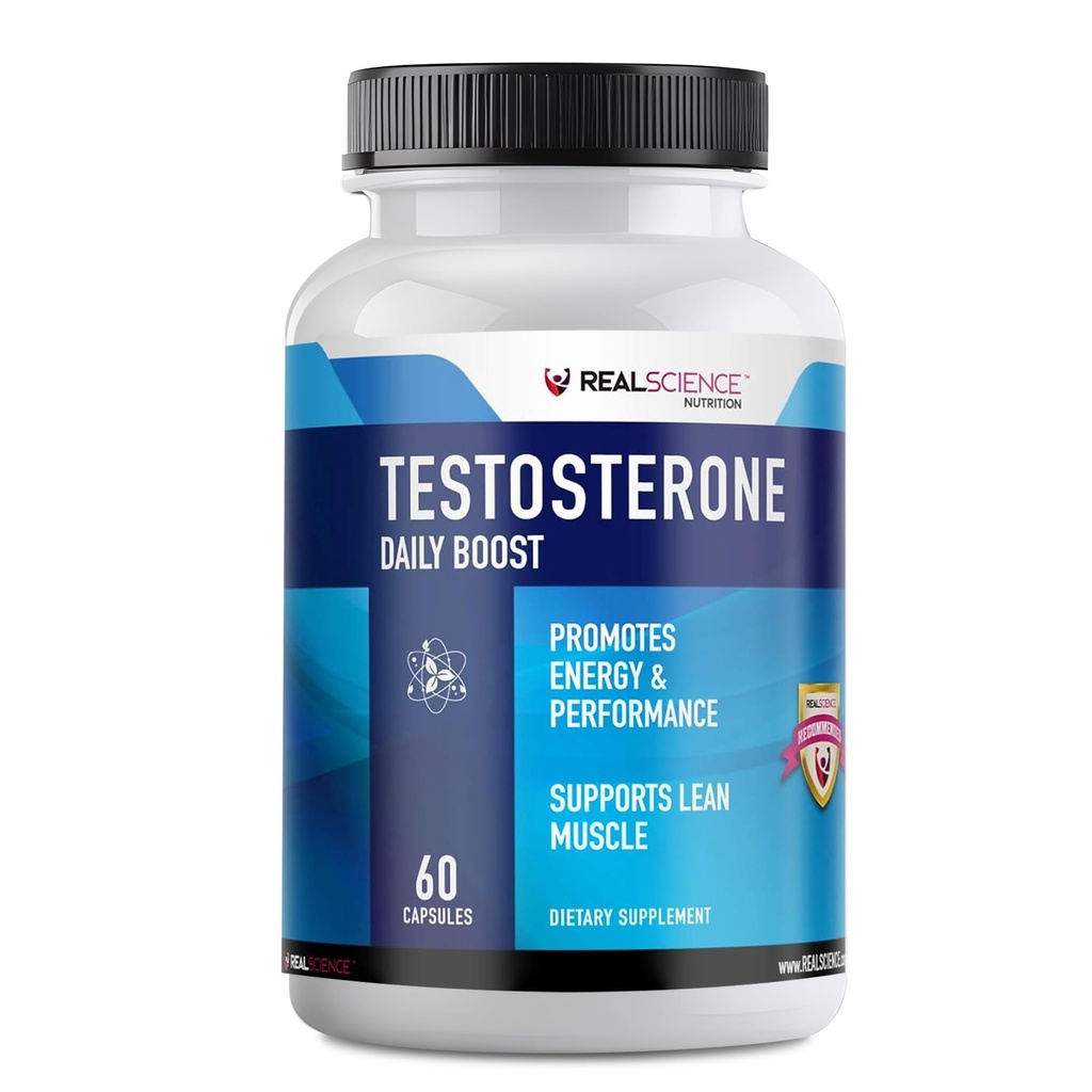 Daily Boost Free Testosteron Booster dla mężczyzn - Najsilniejszy suplement do wzrostu mięśni, Bodybuilding & Energy z 9 Potężne składniki - 60 Kapsułki