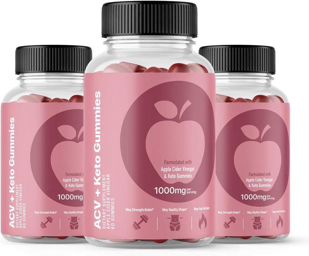 (3 opakowania) Svelte ACV Gummies Advanced Formula, Svelte Gummies 1000mg, 180 Count