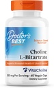 Najlepsza cholina lekarska L- Bitartrate (VitaCholina), wspomaga Prenatal Health & Liver Function, Non-GMO, Gluten Free, Soy Free, Vegan 60 Veggie Caps