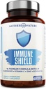 Advanced 7- in-1 Immune Supplement for alergie - Elderberry, Witamina C, Cynk i więcej - zwiększa odporność u dorosłych i dzieci (60 Kapsułki wegańskie)