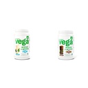 Vega Protein and Greens Protein Powder, Vanilla - 20g Plant Based Protein Plus Vegegies, Vegan & Protein and Greens Protein Powder Chocolate (19 Servings) - 20g Plant Based Protein Plus
