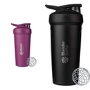 BlenderBottle 24- Ounce stali nierdzewnej Shaker Cups z drutu Whisk, Plum i czarny