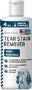 Chew + Heal Labs Pet Tear Remover for Dogs - 4 oz Water- Based Dog Eye Wash & Cleaner - rozpuszcza Gunk & Buildup - Aloe Vera & Cucumer Extract