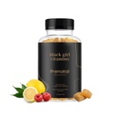 Czarna dziewczyna Witaminy - Gumiaki prenatalne dla kobiet Witamina z folianem do wsparcia zdrowia kości, Bez glutenu, (Raspberry- Lemoniada), 60ct