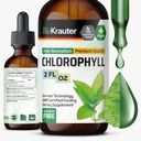 BIO KRAUTER płynny chlorofil krople - Cleanse & Immune Support - Deodorant wewnętrzny - Miedź sodowa chlorofilina ekstrakt suplement - 2 fl oz