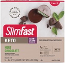 SlimFast Keto Fat Bomb Snack Cup, Mint Chocolate, Keto Snacks for Weight Loss, Niskie węglowodany z 0g Dodano cukier, 14 Licznik Box (Packaging May Vary)