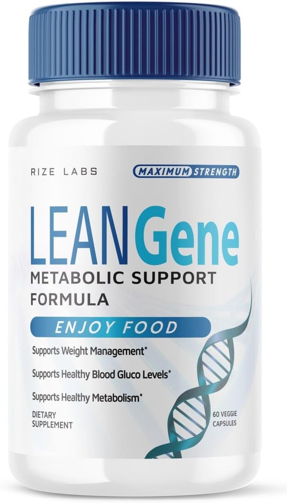 Rize laboratoria Lean Gene Supplement, Metabolic Support Formula dla zaawansowanych utraty wagi, Maksymalna moc kapsułki, All- Natural Pills (60 kapsułki)