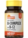 Sundance Witamina B- Complex Xiv 124; z B- 12 Xiv 124; 60 Tablets Xiv 124; Wysoka potencja Xiv 124; Wegetarianin, Non-GMO i gluten Free Supplement