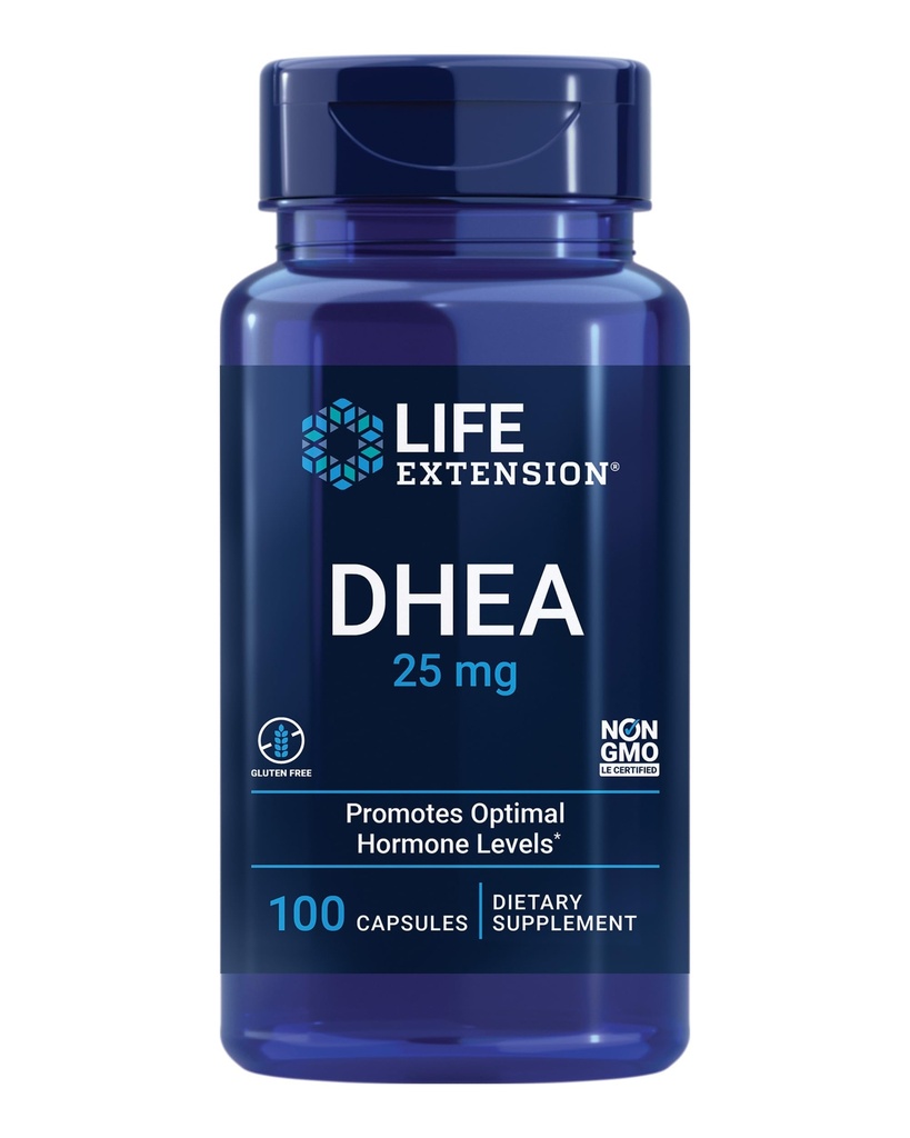 Wydłużenie życia Lit 1000 µg i DHEA 25 mg - Zdrowie mózgu, Anti-Aging, długowieczność, Immune & Sexual Health Supplements - 100 Count Each