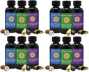 All- Natural Oils Edible, Mini Oil Sampler Zestaw z czystego C60 ESS60, Wsparcie immunologiczne i Joint Supplement z Olive Oil, Avocado Oil & MCT Oil kokosowy, Zestaw 12, 2 Oz Każdy