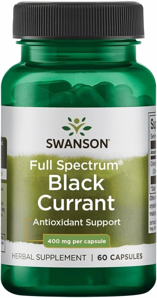 Swanson Full Spectrum Czarna porzeczka 400 Miligramów 60 Kapsułki