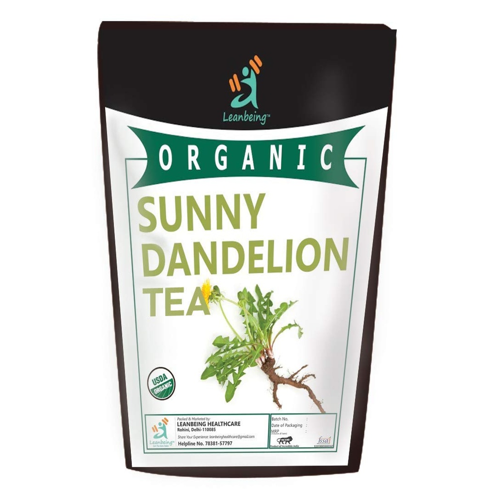 Astha Leanbeing Organic Dandelion Leaf & Root (100Gm) Herbal ziołowy 124; do czyszczenia wątroby, Wspiera funkcje nerek i zdrowia