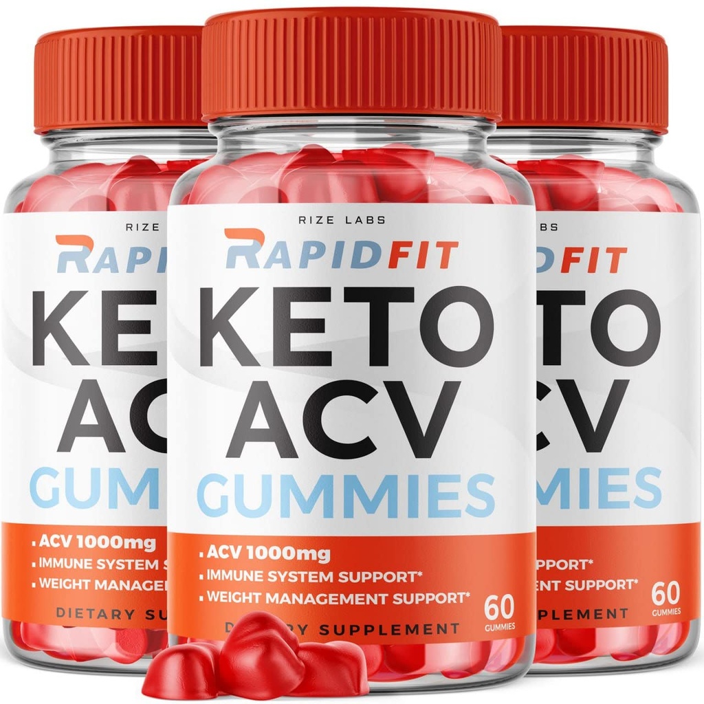 Rize laboratories - RapidFit Keto ACV Gummies dla zaawansowanych strat masy ciała z Jabłkiem Cydr suplement ocet pomaga w redukcji tłuszczu brzucha dla dodatkowej siły (180 Gummies)