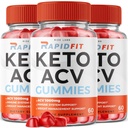 Rize laboratories - RapidFit Keto ACV Gummies dla zaawansowanych strat masy ciała z Jabłkiem Cydr suplement ocet pomaga w redukcji tłuszczu brzucha dla dodatkowej siły (180 Gummies)
