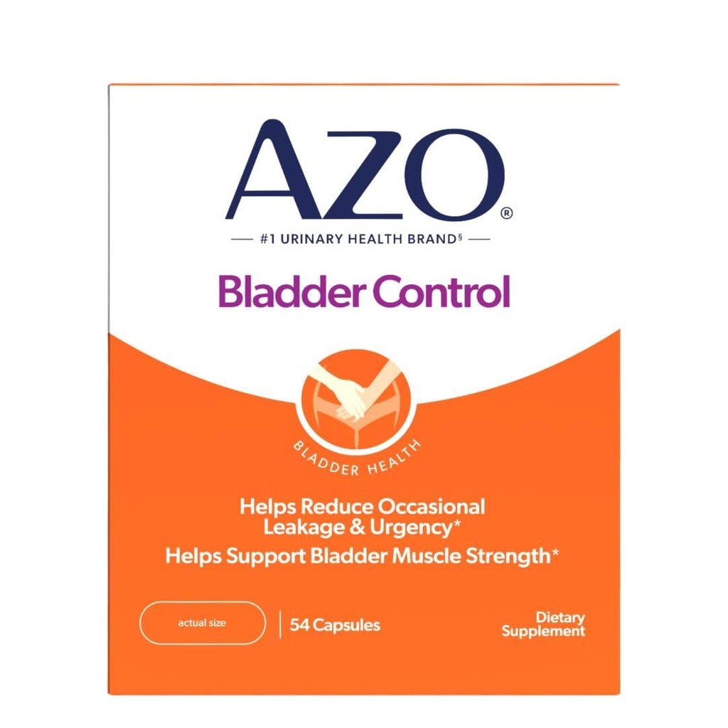 AZO Bledder Control z Go- Less Daily Supplement Employ124; Pomaga zmniejszyć sporadyczne pilny * Employment 124; Pomaga zmniejszyć okazjonalne wycieki z powodu śmiechu, kichania i ćwiczenia 124; 54 Hrabia kapsułki