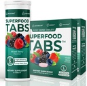Superfood Tabs Superfoods Company Detox Cleanse Drink - Suplement odżywczy dla kobiet i mężczyzn - Wsparcie zdrowej masy ciała, zdrowia trawiennego, Pożądanie i Bloating Relief - mieszany aromat Berry [60 tabletek]
