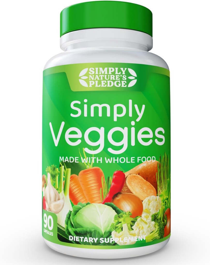 Just Nature 's Pledge - Made with Whole Food Superfoods, Pakowane z Beta Caroten & 18 Różne warzywa - 100% Soy Free