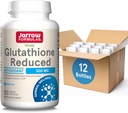 Jarrow Phillips Glutathione Zredukowane 500 mg- 120 Veggie Capsules- Intracellar Antioksydant- Quality Glutathione Supplement- Wspiera Recykling Witamin C & E- Non- GMO- Gluten Free- Vegan, 12 Pakiety
