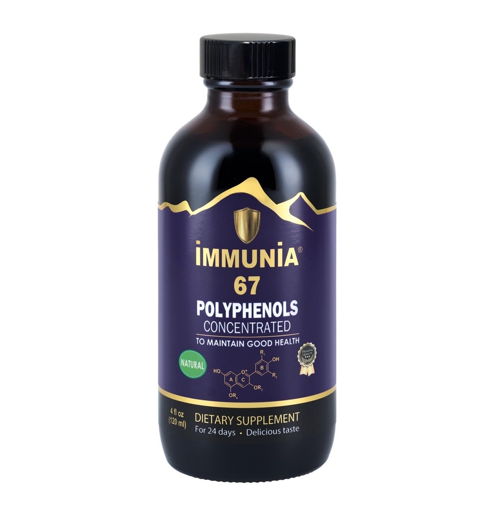 Immunia 67 Polifenole - Koncentrat i przeciwutleniacze owocowe. Premia suplement przeciwutleniacz z 67 polifenoli (antocyjaniny, Quercetin, Resveratrol itp.) 24- Day Supply per Bottle (1- Pack)