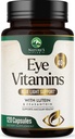 Witaminy oczu i suplement mineralny - Zawiera cynku, miedzi, luteiny, & Zeaksantyny, Wspiera suchy szczep oczu, Vision Health dla dorosłych, Non-GMO, Vegan Eye Care Pills & Minerals Suplementy - 120 Kapsułki