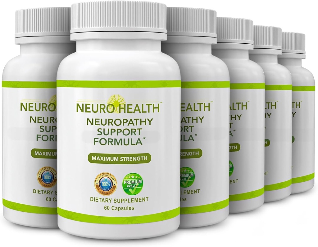 Formuła Nerve Support dla neuropatii - suplement Nerve z witamin B i kwasu lipoinowego alfa - Szybka absorpcja - 360 kapsułek