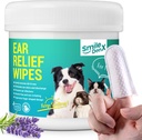 Psy Czyściciel Uszy Wipes - Leczenie infekcji Uszy psa Szybka ulga od swędzenia i zapalenia ucha, Kot Uszy chusteczki Delikatnie Usuń Uszy Wosk Demencja i smród (50 szt., Lavender)