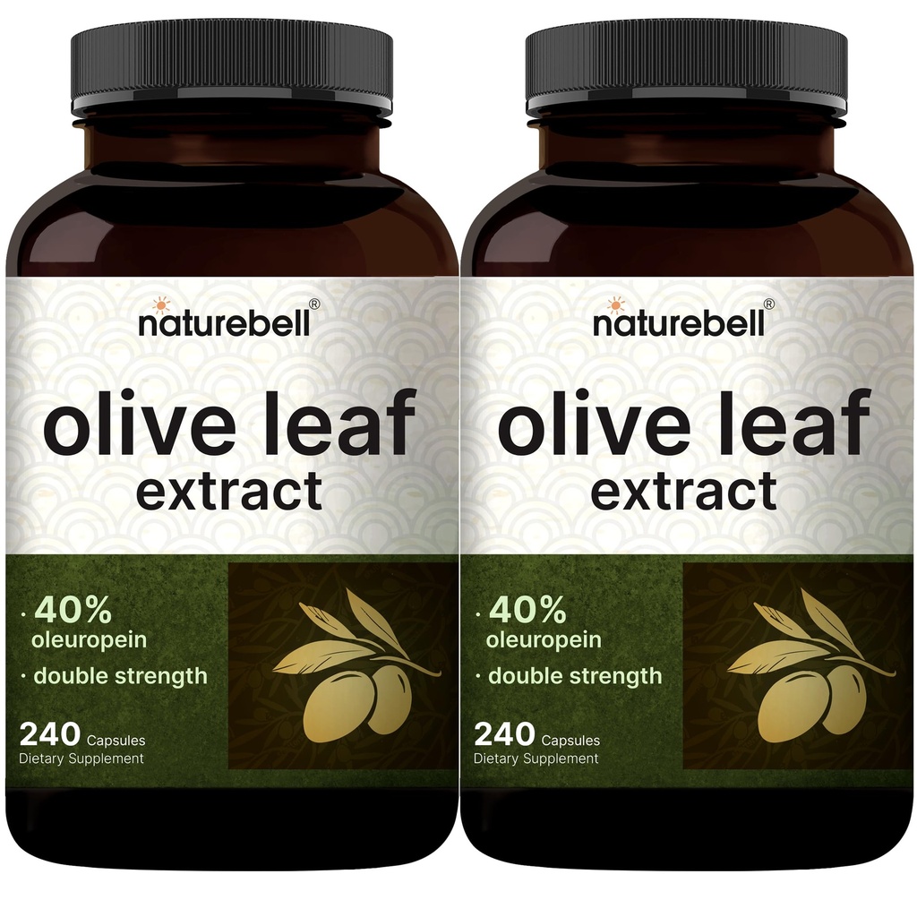 2 Pack Olive Leaf Extract 30000mg, 480 Total Capsules Birth 124; 40% Active Oleuropein, 50: 1 Ekwiwalent ziołowy - bogaty w polifenole i flawonoidowe przeciwutleniacze do immunologicznego i serca zdrowia - Non-GMO