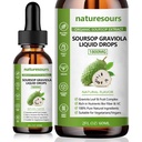 Naturesours 100% Pure Organic Soursop Extract, Soursop Graviola Liquid Drops 1800MG, Organic Pure Soursop Leave and Fruit Extract, Sugar / gluten Free, 2 FL.OZ (1)