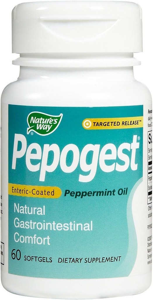 Nature 's Way - Pepogest Ec Peppermint Oil, 60 softgeli