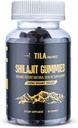 Tila Organic Himalayan Shilajit Resin Soft Gels - 60 Gummies, 600 mg- Naturalny suplement dla mężczyzn i kobiet z ponad 85 Minerałów śladowych, kwasu Fulvic i kwasu Humic Vegan Gluten Free