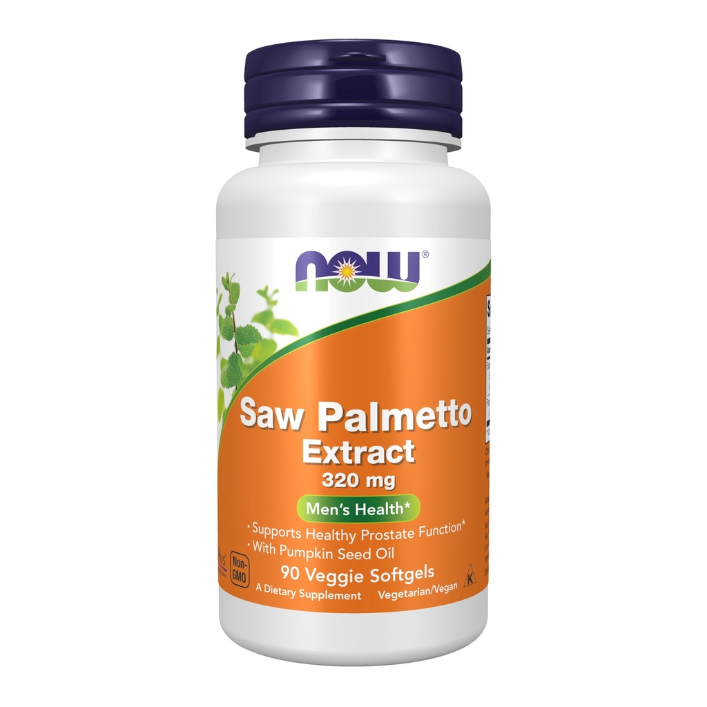 Teraz suplementy, Saw Palmetto Ekstrakt 320 mg z dyni Nasienie oleju, Zdrowie mężczyzn *, 90 Softgels Veg