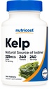 Nutricost Kelp Tablets, 325 µg jodu, 240 tabletek - Non-GMO, Gluten Free