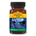 Country Life Lutein 20 mg Supplement - Certified gluten- Free - Eye Health Support with Lutein and Zeaksantyna - Redukuje Szczeliny oczu od Screens - No Yeast, Kukurydza, Pszenica, Mleko - 60 Softgels