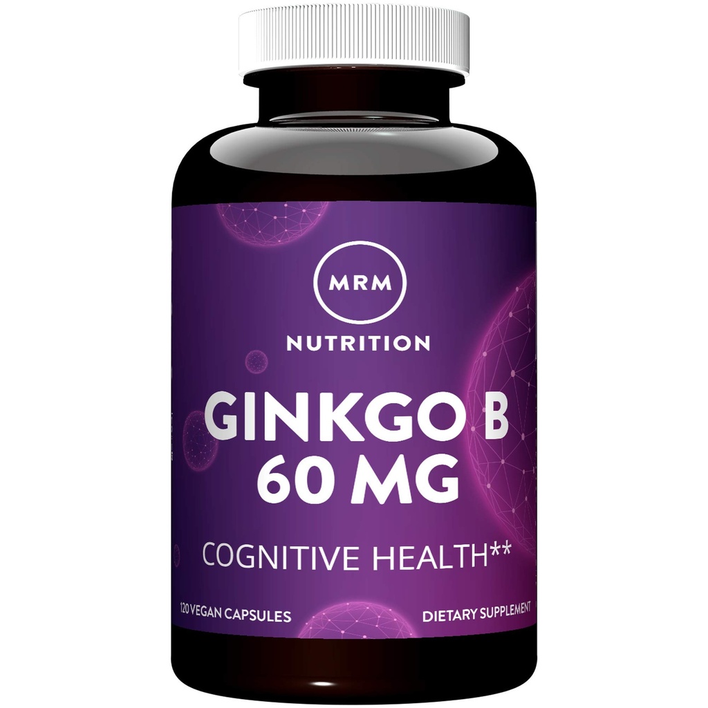 MRM Nutrition Ginkgo B 60mg XI124; Gluten- Free + Vegan XI124; 120 Służb