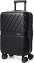 BAGSMART Carry On Bagage 22x14x9 Airline Zatwierdzona z TSA Lock, 1OO% Poliwęglan Hardside Bagage ze Spinner Wheels, Trwała twarda Shell Carry On Suitcase 20 cali Czarny