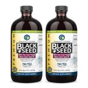 Niesamowite zioła Premium Black Seed Oil - Gluten Free, Nie GMO, Cold Pressed Nigella Sativa Aid in Digestive Health, Wsparcie immunologiczne, Funkcje mózgu - 16 Fl Oz (Pack of 2)