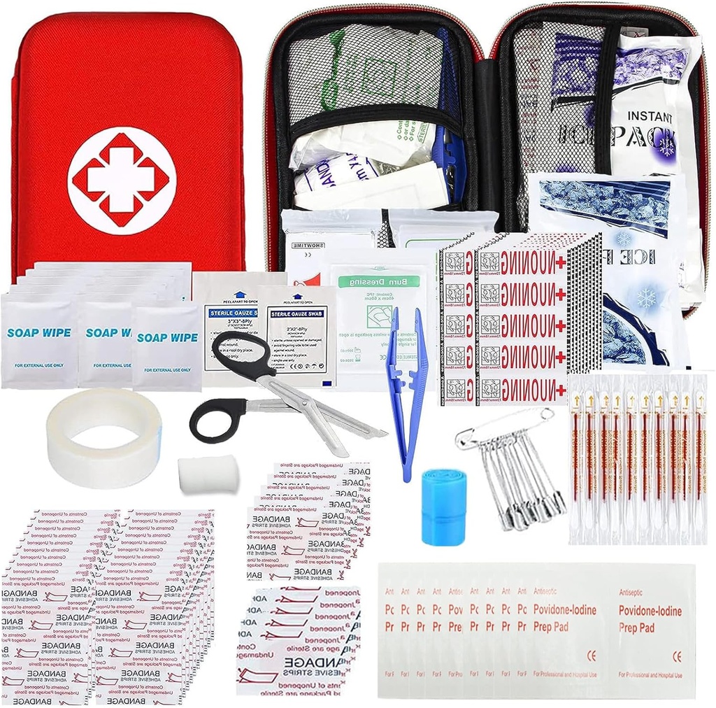 Car First Aid Zestawy 275Pcs Survival Gear Home Travel Size Small Emergency Kit Tactical Hiking EVA Camping Essentials Backpack Sports Office Boat Pilne wypadek