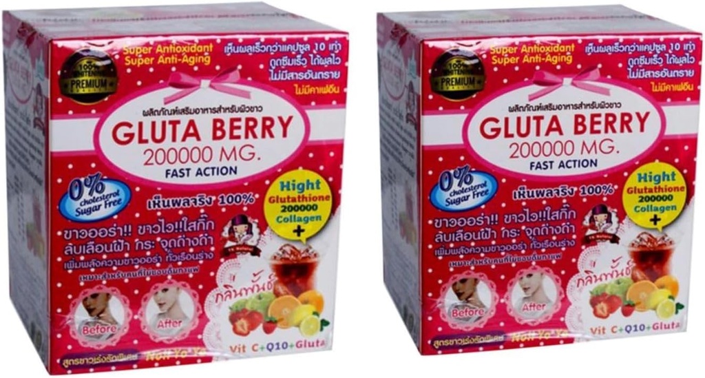 2 Pudełka Gluta Berry Glutathione i Collagen Drink Punch